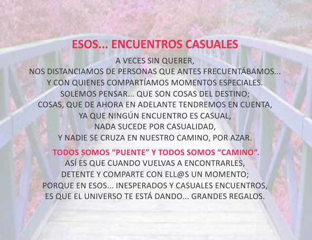 Esos encuentros casuales...